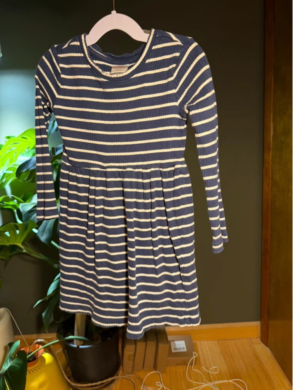 Hanna Andersson striped long sleeve dress size 4 / 100
